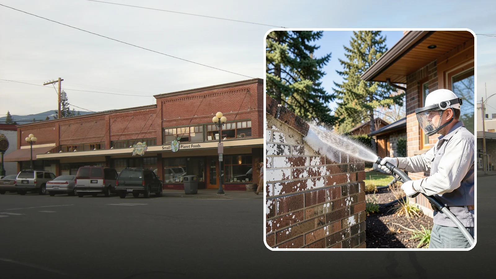 Efflorescence Removal in Sedro-Woolley, Skagit County, WA - Dissolve and remove the white efflorescence crystals that Washington's wet climate pushes to the surface of masonry.