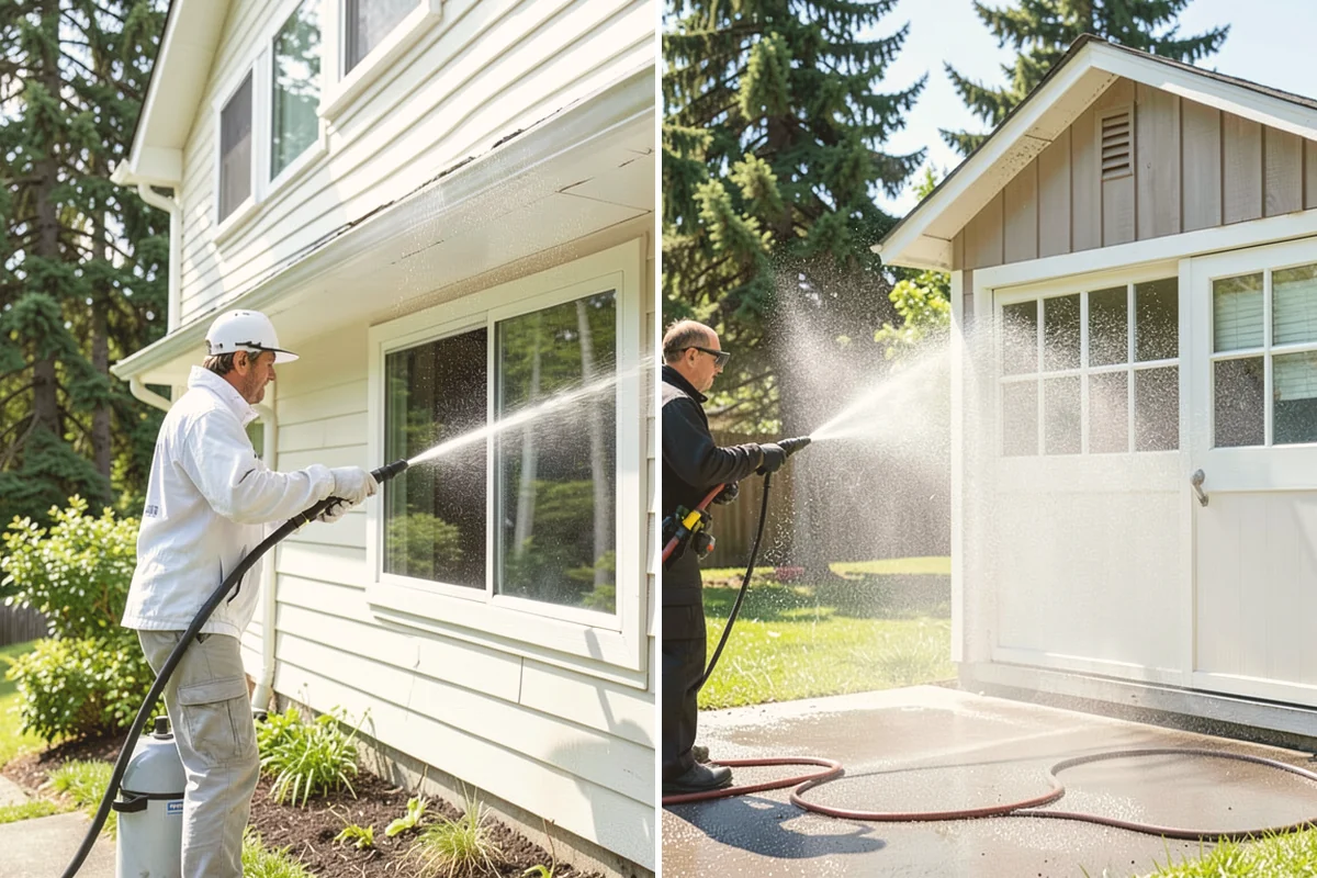 Efflorescence Removal in Snohomish, Snohomish County, WA - Dry-brush loose surface crystals from the masonry