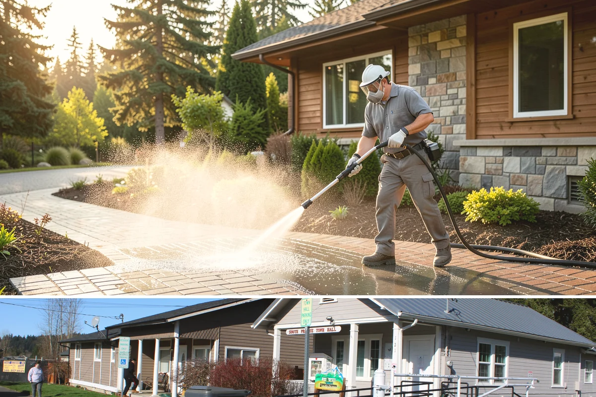 Efflorescence Removal in South Prairie, Pierce County, WA - Summer is the right time because a dry surface reduces the wicking that produces efflorescence, letting the treatment work and...