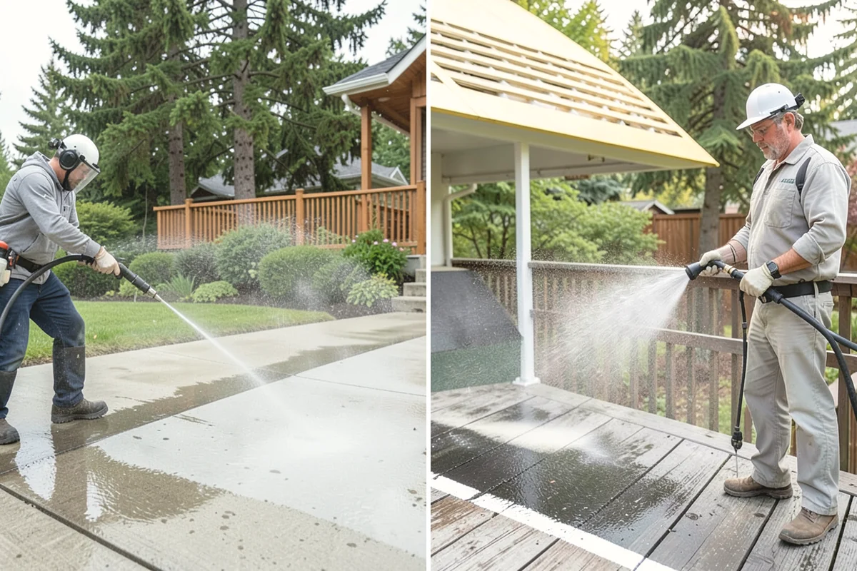 Efflorescence Removal in University Place, Pierce County, WA - Dry-brush loose surface crystals from the masonry