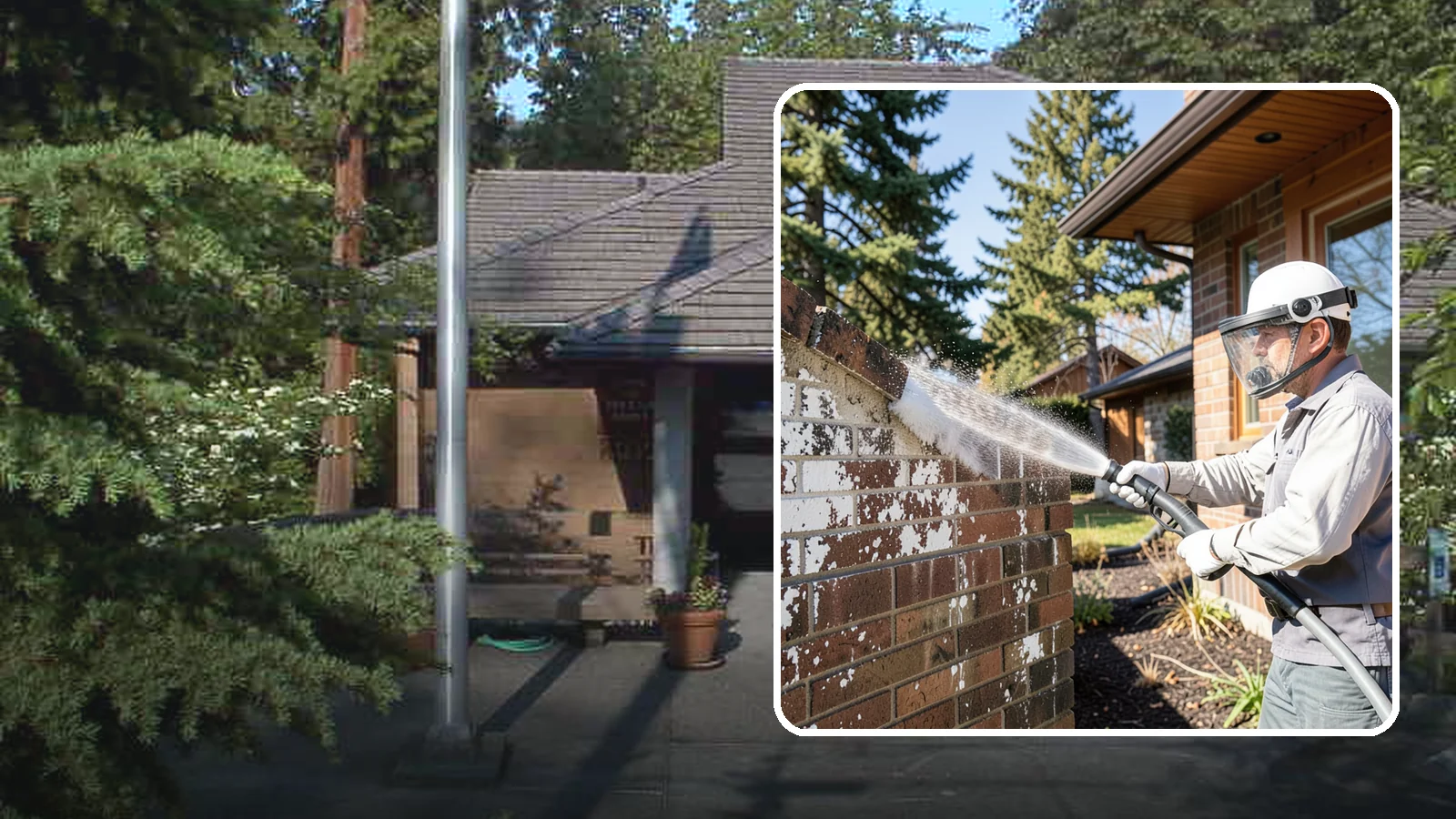 Efflorescence Removal in Yarrow Point, King County, WA - Dissolve and remove the white efflorescence crystals that Washington's wet climate pushes to the surface of masonry.