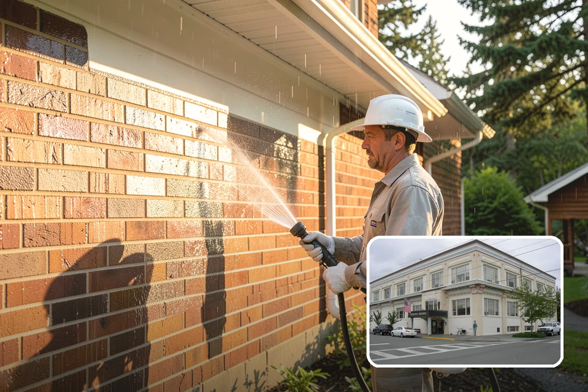 EIFS Cleaning in Anacortes, Skagit County, WA - Cleans synthetic stucco without abrasive force