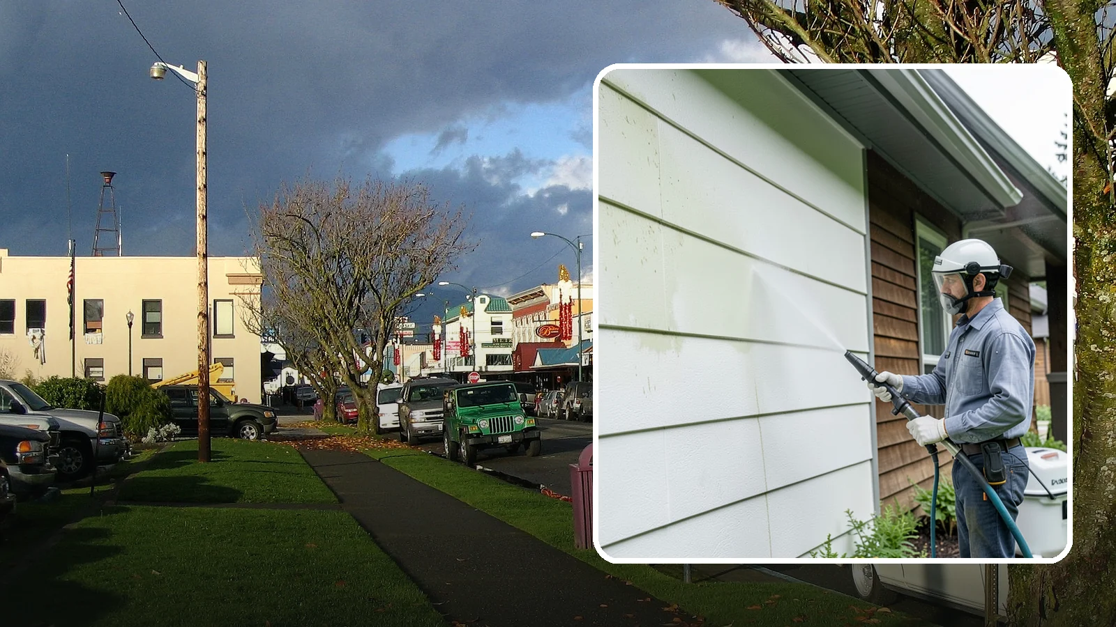 EIFS Cleaning in Arlington, Snohomish County, WA - EIFS cleaning safely removes mildew and grime from synthetic stucco systems that demand a very gentle, moisture-conscious...