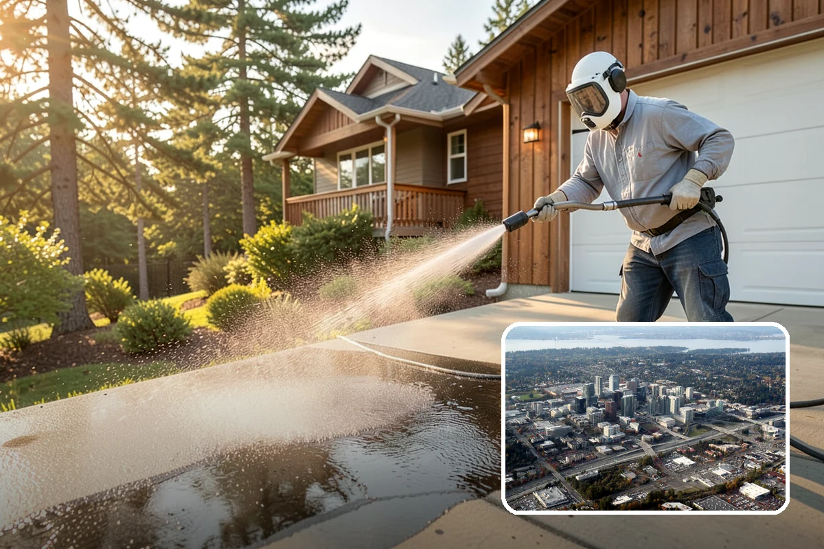 EIFS Cleaning in Bellevue, King County, WA - Cleans synthetic stucco without abrasive force
