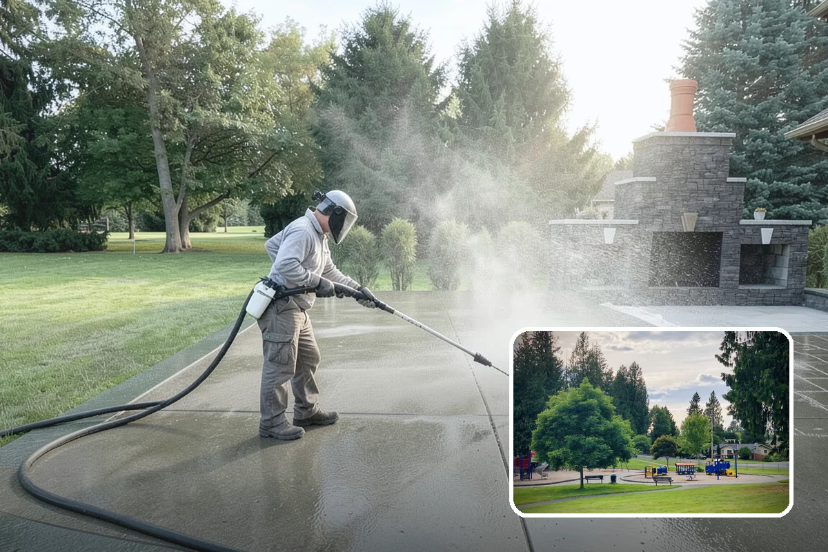 EIFS Cleaning in Bonney Lake, Pierce County, WA - Cleans synthetic stucco without abrasive force