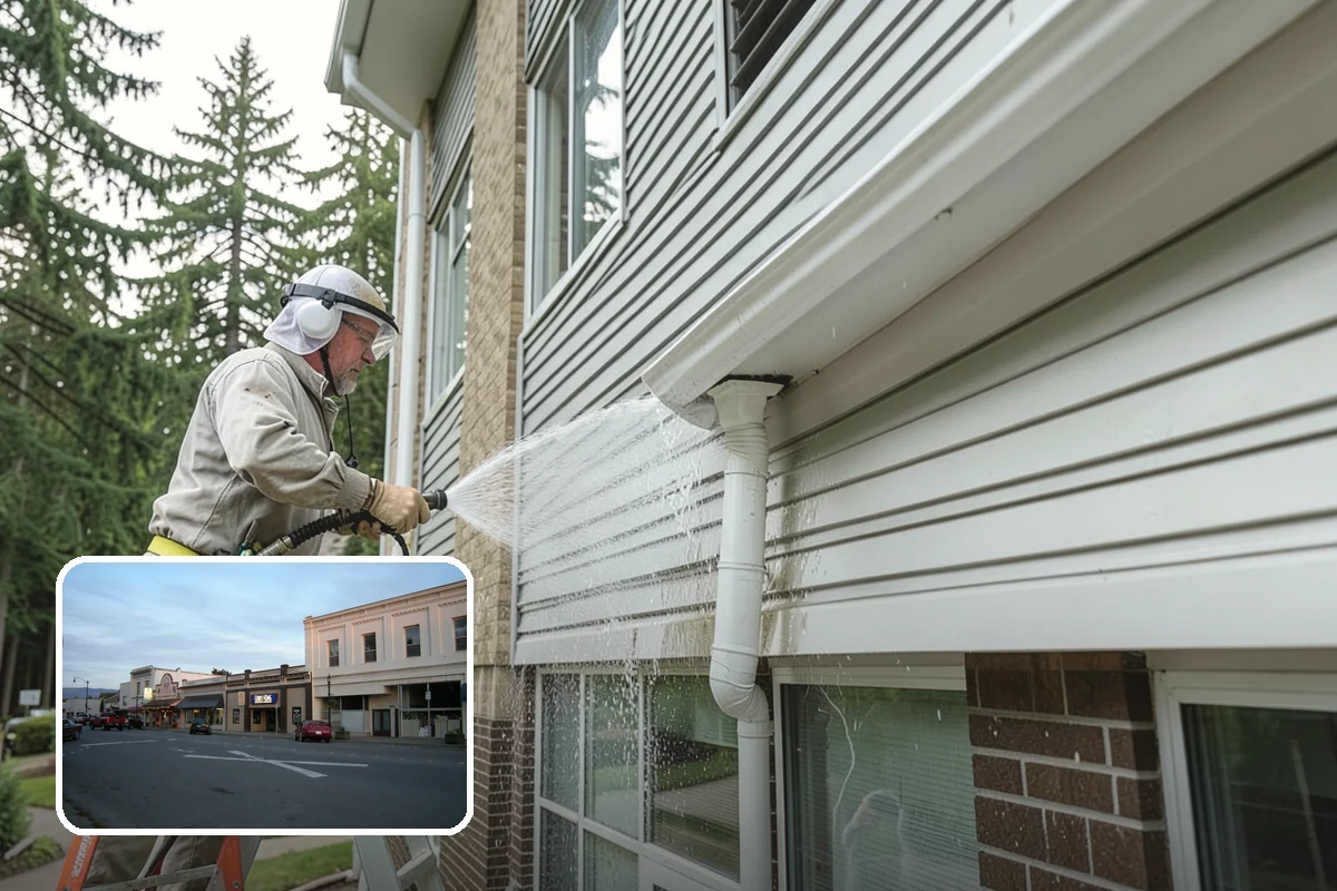 EIFS Cleaning in Burlington, Skagit County, WA - Cleans synthetic stucco without abrasive force