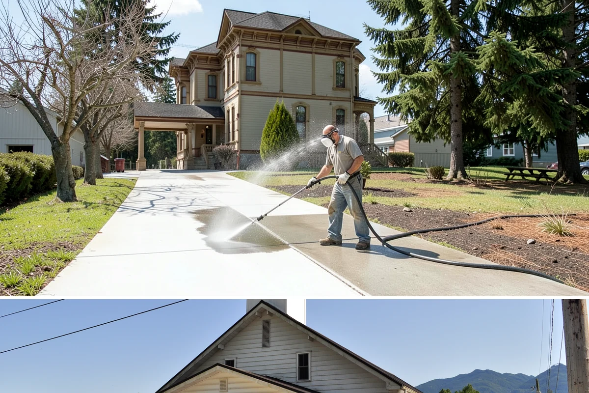 EIFS Cleaning in Concrete, Skagit County, WA - Schedule in the dry summer stretch so the sensitive system dries fully and stays free of trapped moisture.