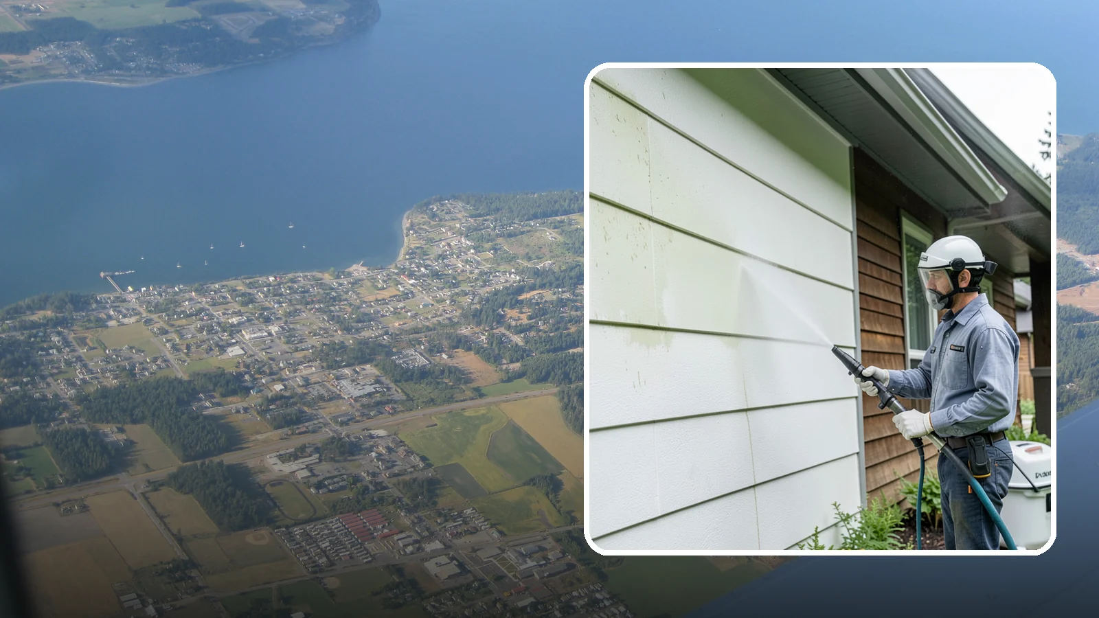 EIFS Cleaning in Coupeville, Island County, WA - EIFS cleaning safely removes mildew and grime from synthetic stucco systems that demand a very gentle, moisture-conscious...