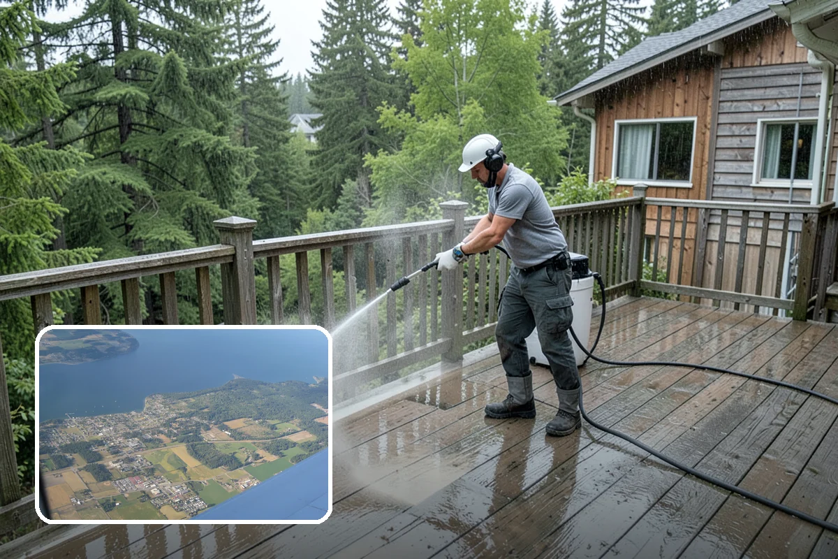 EIFS Cleaning in Coupeville, Island County, WA - Cleans synthetic stucco without abrasive force