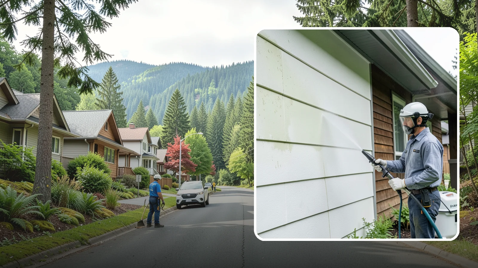 EIFS Cleaning in Darrington, Snohomish County, WA - EIFS cleaning safely removes mildew and grime from synthetic stucco systems that demand a very gentle, moisture-conscious...