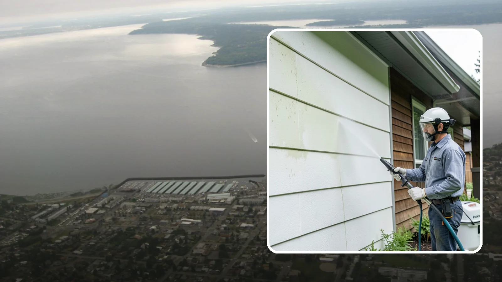 EIFS Cleaning in Des Moines, King County, WA - EIFS cleaning safely removes mildew and grime from synthetic stucco systems that demand a very gentle, moisture-conscious...