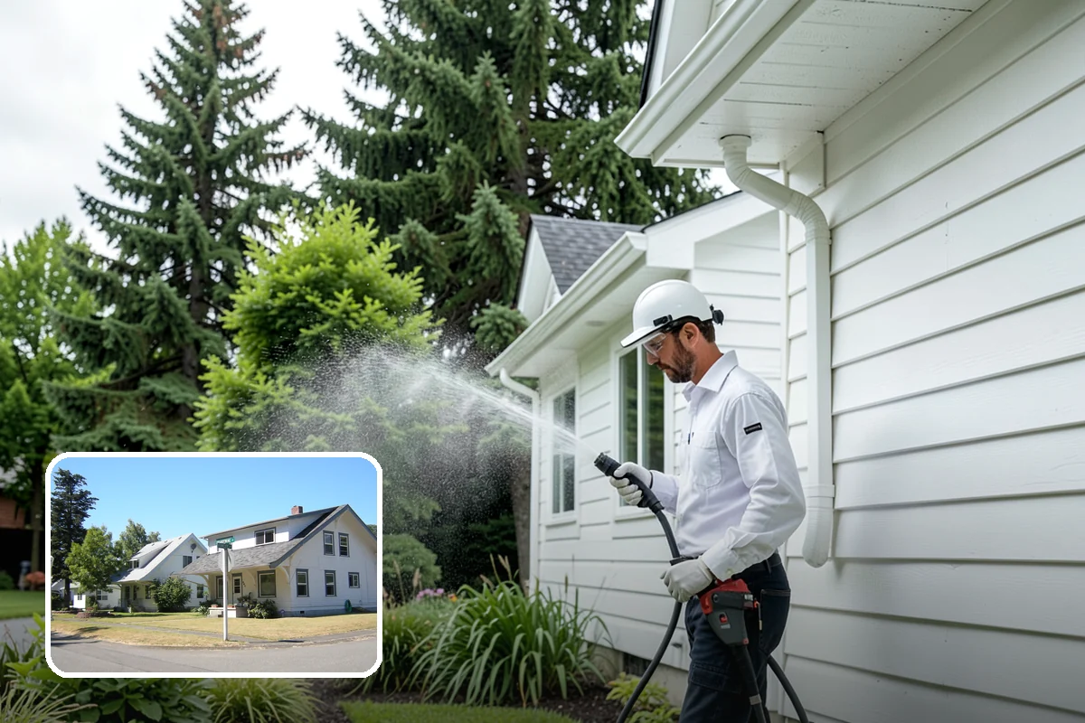 EIFS Cleaning in DuPont, Pierce County, WA - Cleans synthetic stucco without abrasive force