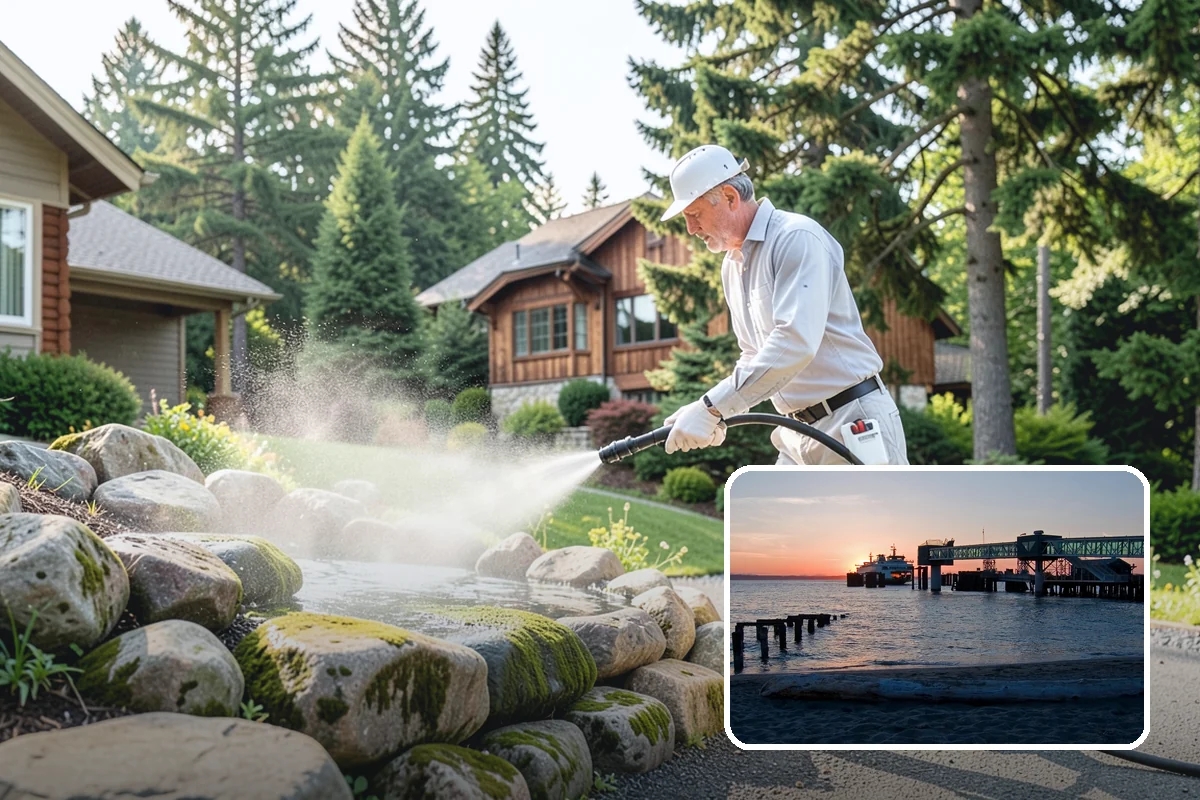 EIFS Cleaning in Edmonds, Snohomish County, WA - Cleans synthetic stucco without abrasive force
