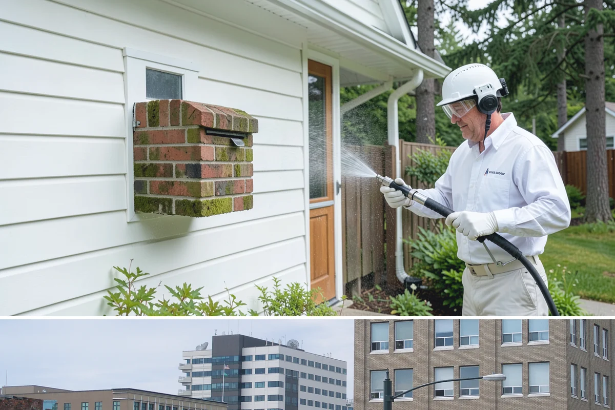 EIFS Cleaning in Everett, Snohomish County, WA - Schedule in the dry summer stretch so the sensitive system dries fully and stays free of trapped moisture.