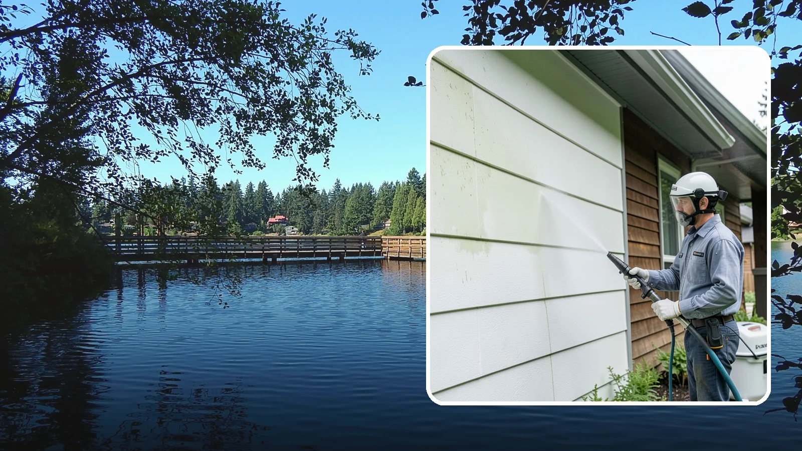 EIFS Cleaning in Federal Way, King County, WA - EIFS cleaning safely removes mildew and grime from synthetic stucco systems that demand a very gentle, moisture-conscious...