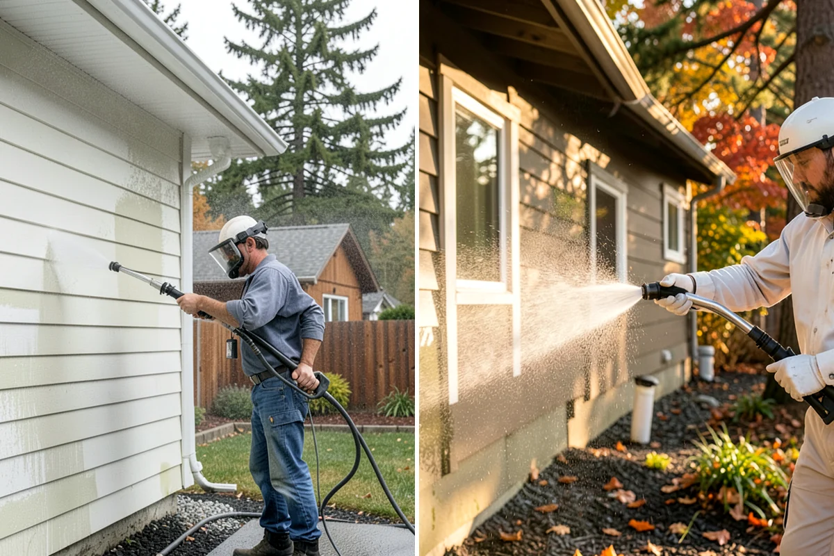 EIFS Cleaning in Federal Way, King County, WA - Identify the EIFS finish and note any damaged areas