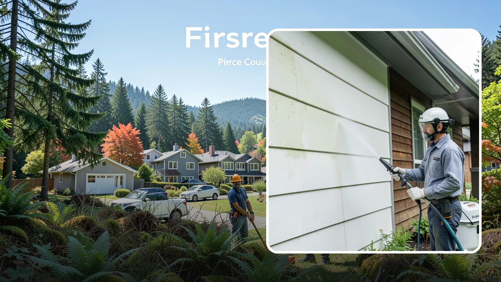 EIFS Cleaning in Fircrest, Pierce County, WA - EIFS cleaning safely removes mildew and grime from synthetic stucco systems that demand a very gentle, moisture-conscious...