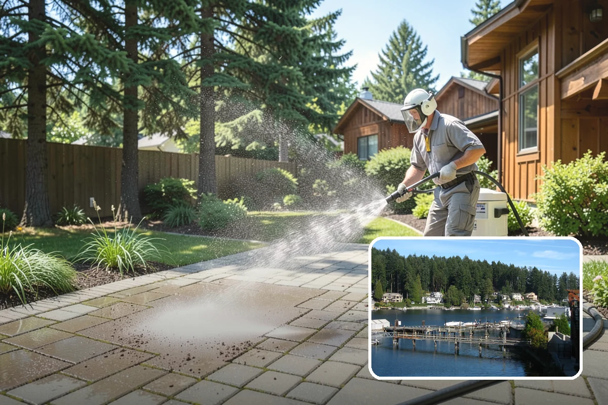 EIFS Cleaning in Gig Harbor, Pierce County, WA - Cleans synthetic stucco without abrasive force