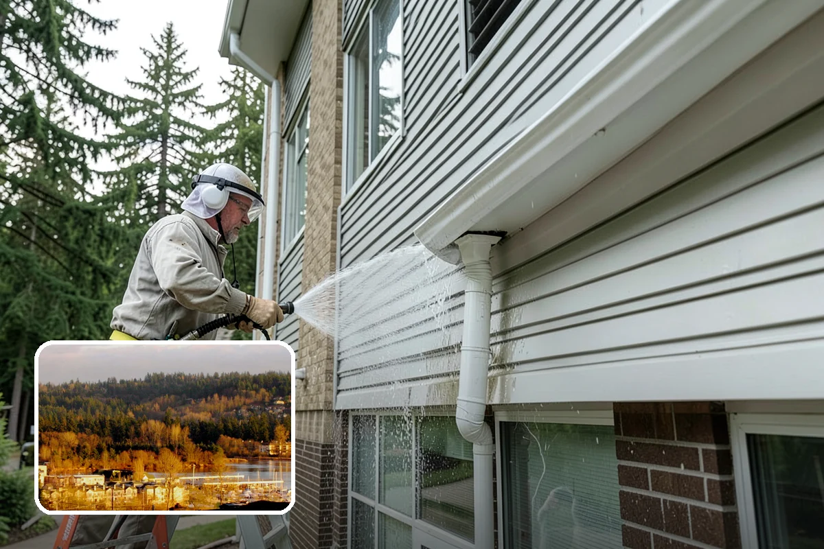 EIFS Cleaning in Kenmore, King County, WA - Cleans synthetic stucco without abrasive force