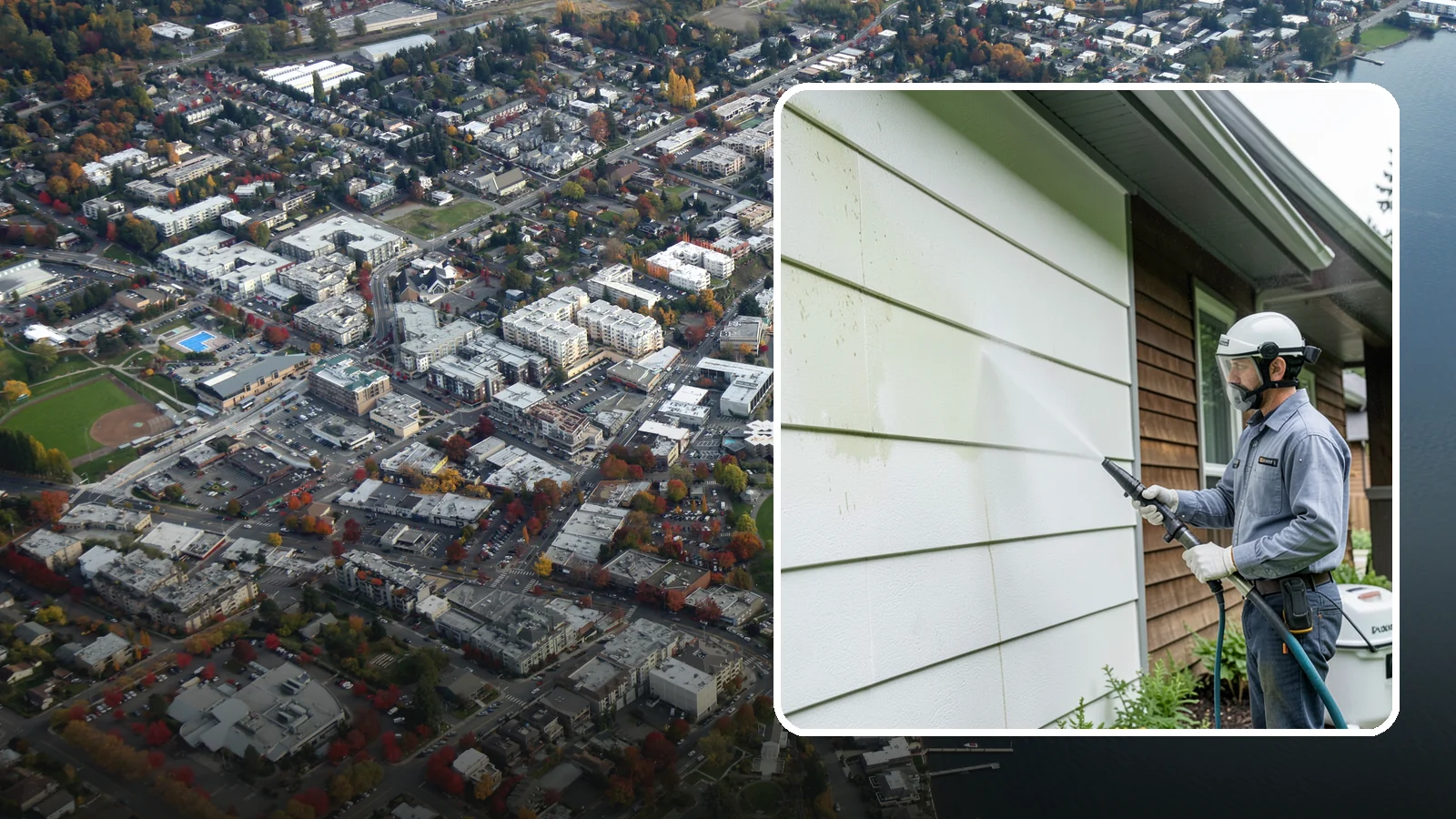EIFS Cleaning in Kirkland, King County, WA - EIFS cleaning safely removes mildew and grime from synthetic stucco systems that demand a very gentle, moisture-conscious...