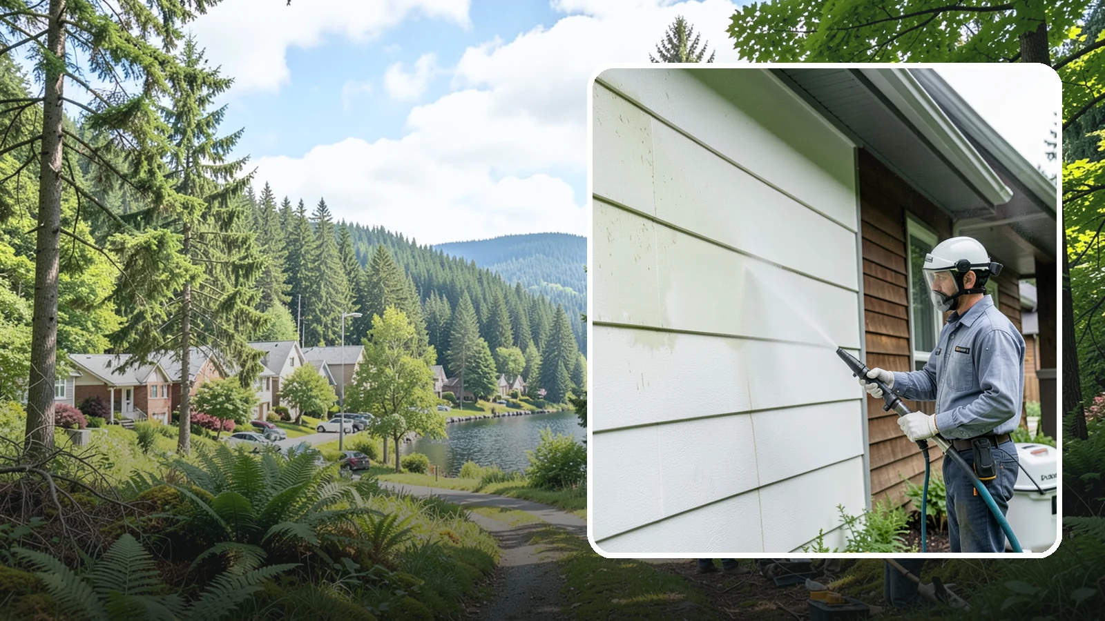 EIFS Cleaning in Lake Forest Park, King County, WA - EIFS cleaning safely removes mildew and grime from synthetic stucco systems that demand a very gentle, moisture-conscious...