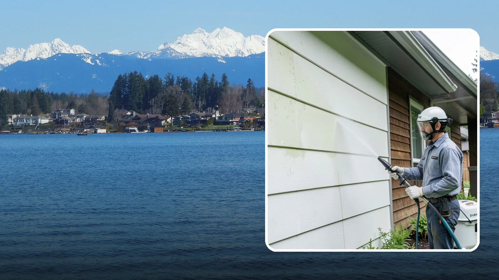 EIFS Cleaning in Lake Stevens, Snohomish County, WA - EIFS cleaning safely removes mildew and grime from synthetic stucco systems that demand a very gentle, moisture-conscious...