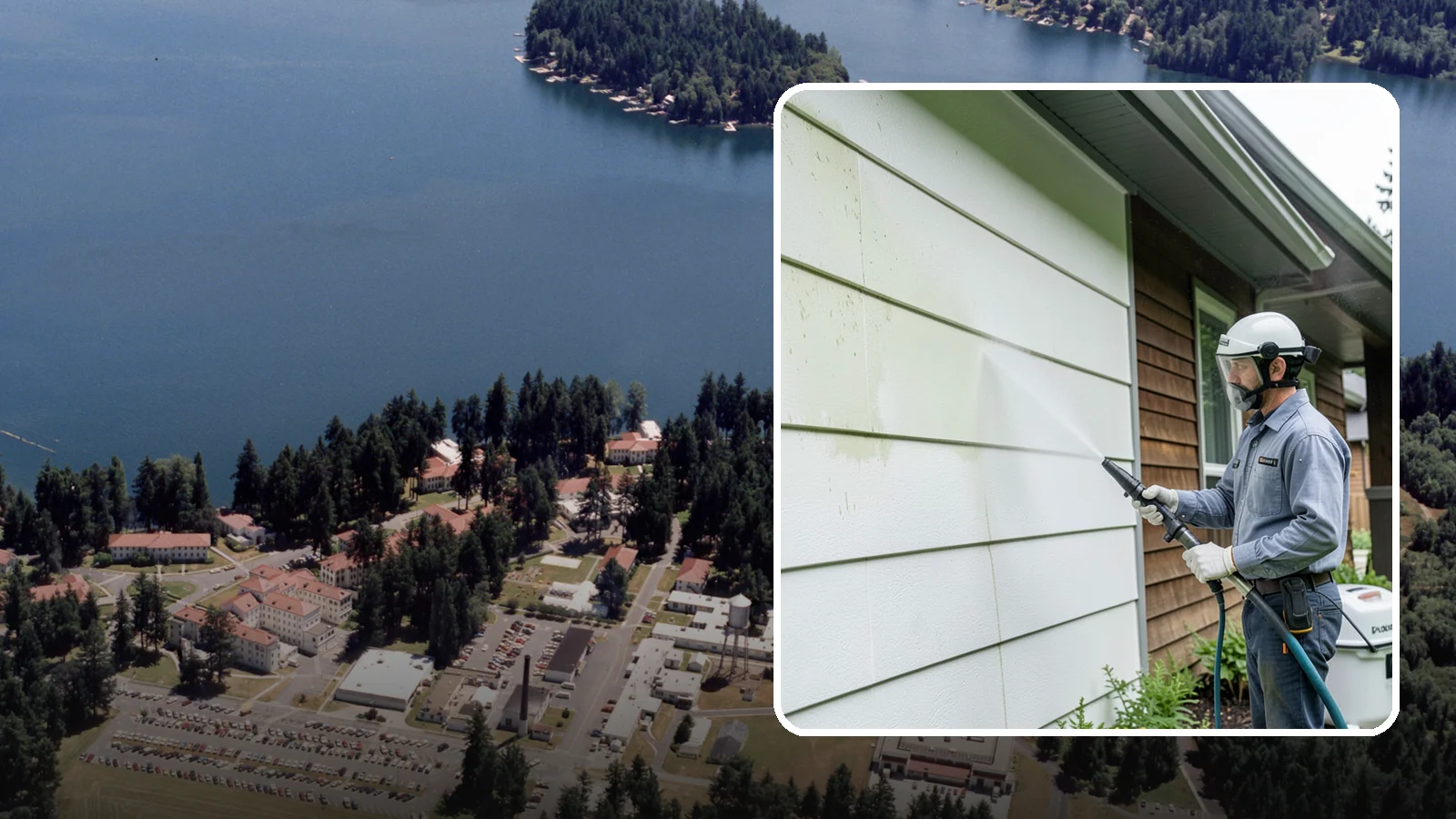 EIFS Cleaning in Lakewood, Pierce County, WA - EIFS cleaning safely removes mildew and grime from synthetic stucco systems that demand a very gentle, moisture-conscious...