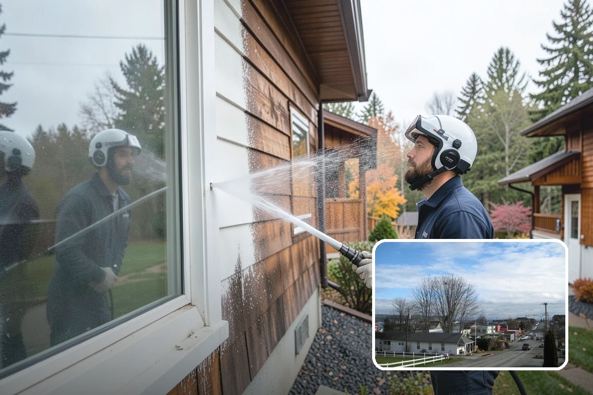 EIFS Cleaning in Langley, Island County, WA - Cleans synthetic stucco without abrasive force