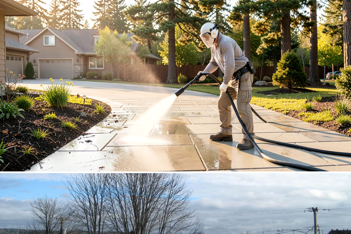 EIFS Cleaning in Langley, Island County, WA - Schedule in the dry summer stretch so the sensitive system dries fully and stays free of trapped moisture.