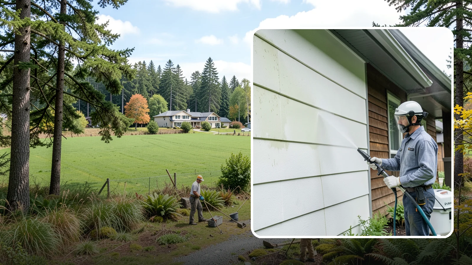EIFS Cleaning in Lyman, Skagit County, WA - EIFS cleaning safely removes mildew and grime from synthetic stucco systems that demand a very gentle, moisture-conscious...