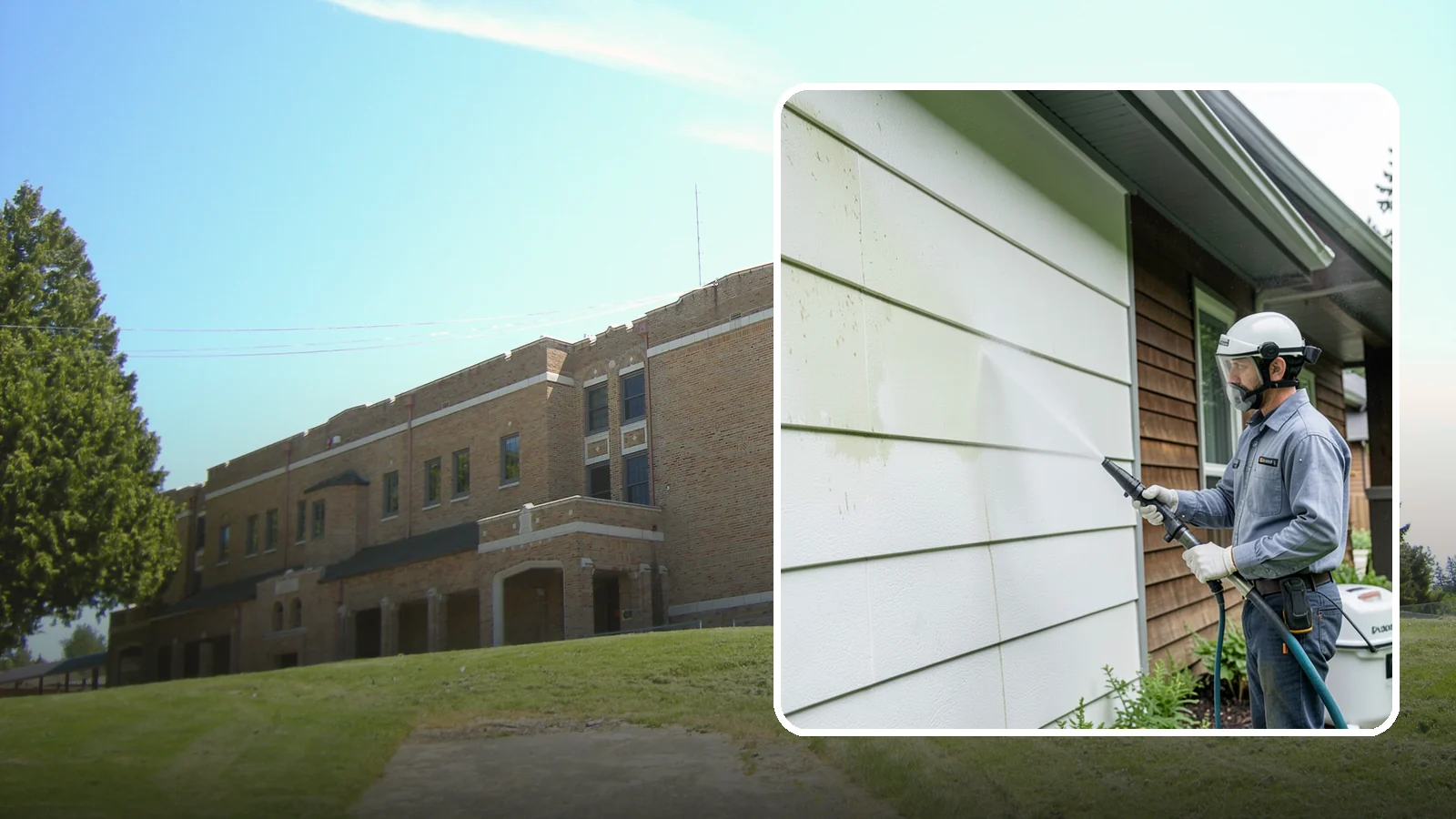 EIFS Cleaning in Maple Valley, King County, WA - EIFS cleaning safely removes mildew and grime from synthetic stucco systems that demand a very gentle, moisture-conscious...