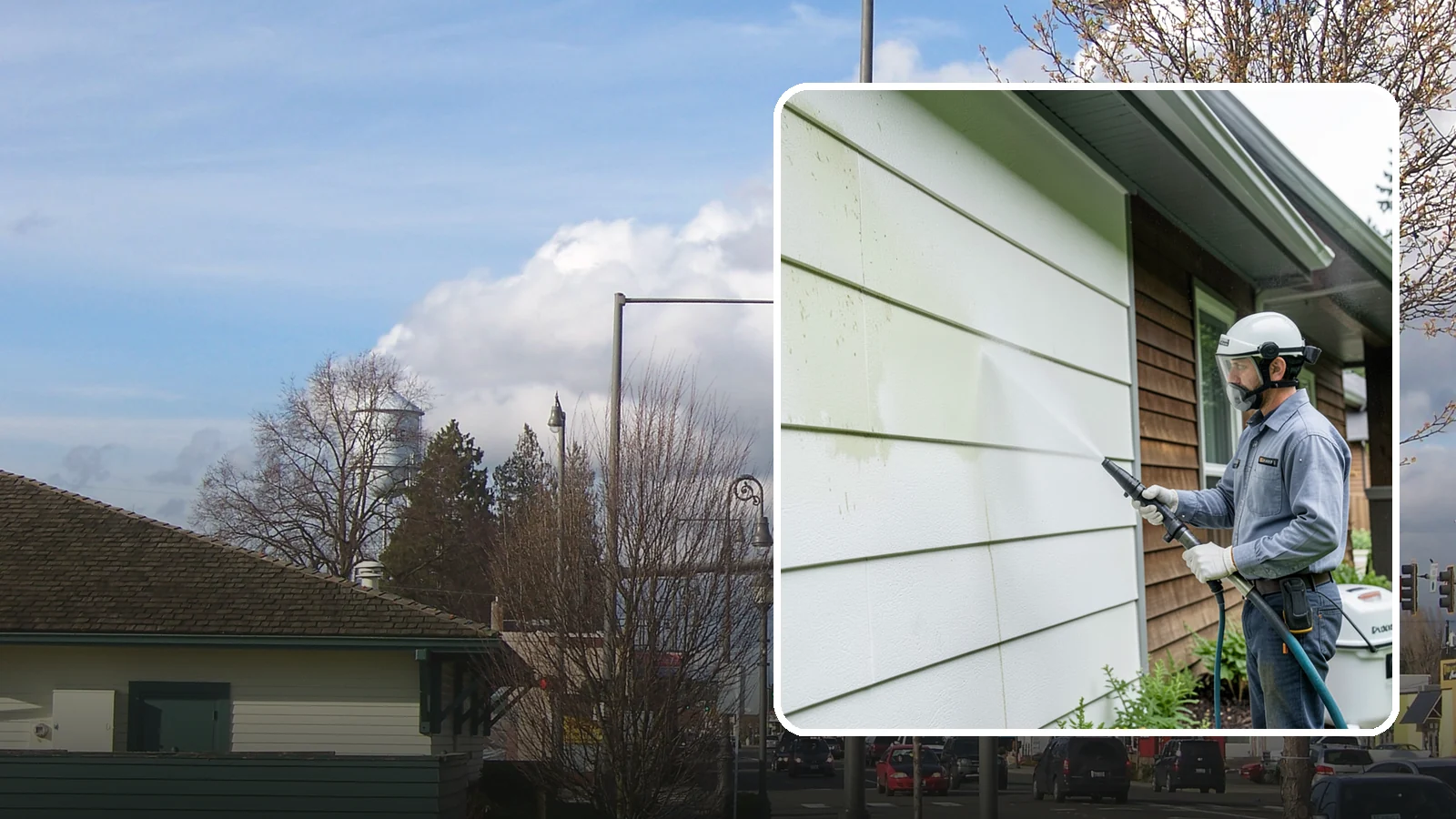 EIFS Cleaning in Marysville, Snohomish County, WA - EIFS cleaning safely removes mildew and grime from synthetic stucco systems that demand a very gentle, moisture-conscious...