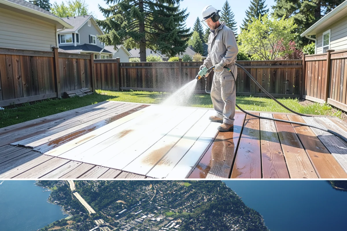 EIFS Cleaning in Mercer Island, King County, WA - Schedule in the dry summer stretch so the sensitive system dries fully and stays free of trapped moisture.