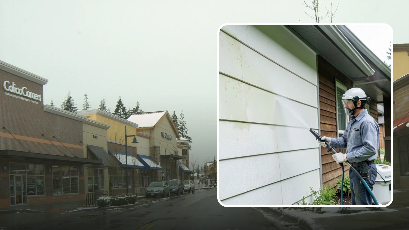 EIFS Cleaning in Mill Creek, Snohomish County, WA - EIFS cleaning safely removes mildew and grime from synthetic stucco systems that demand a very gentle, moisture-conscious...