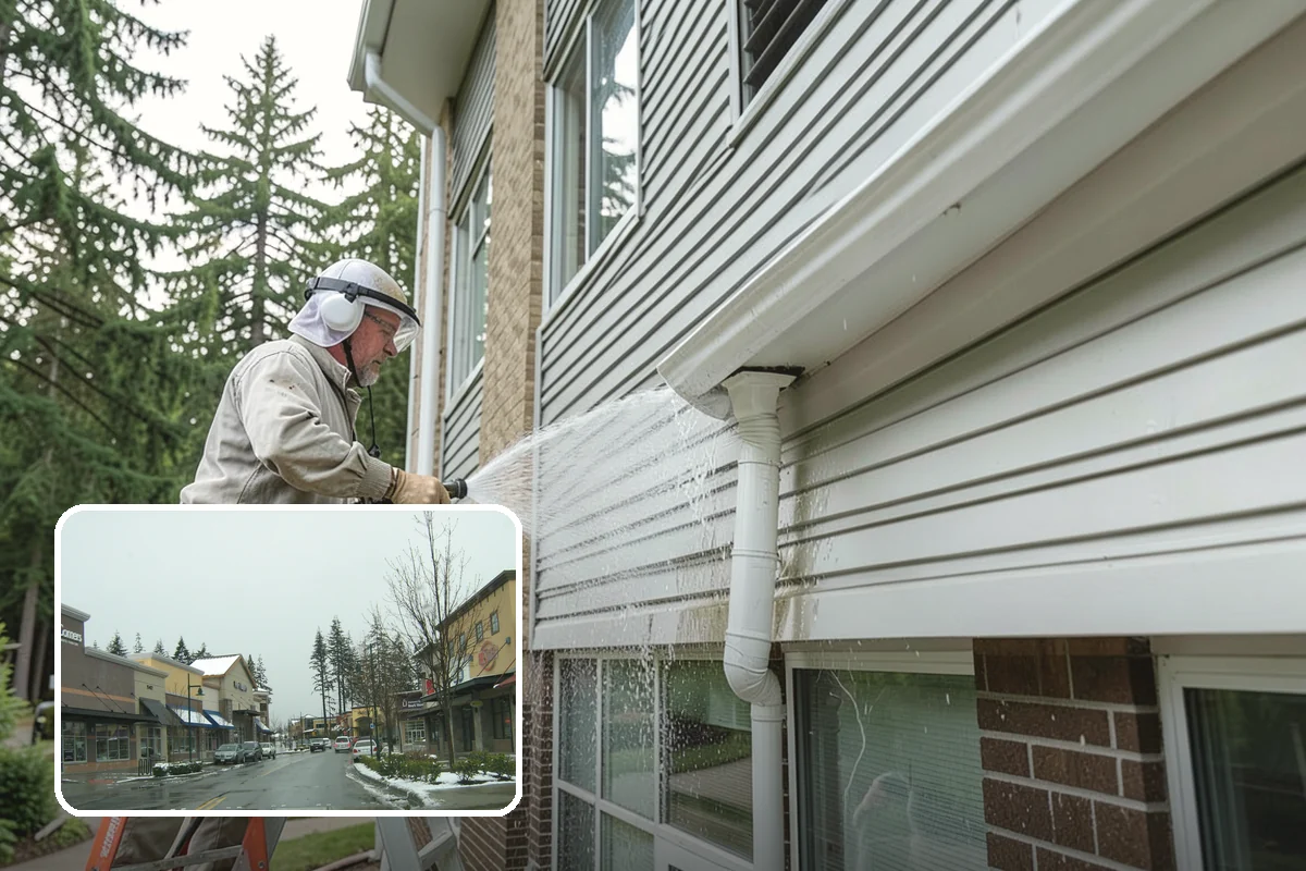EIFS Cleaning in Mill Creek, Snohomish County, WA - Cleans synthetic stucco without abrasive force