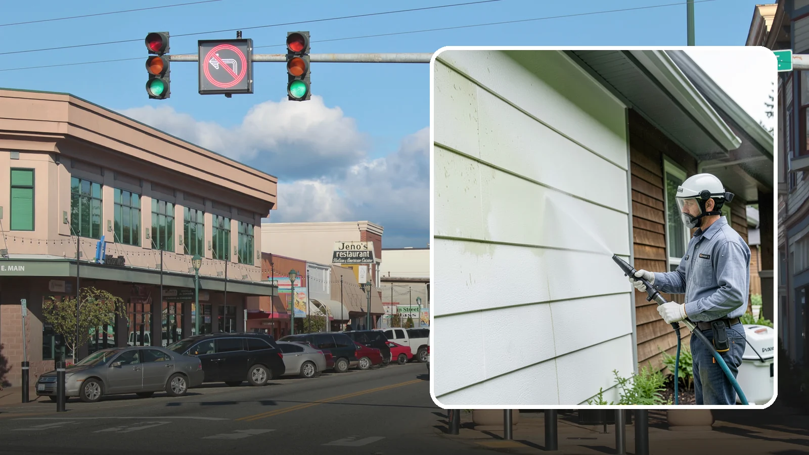 EIFS Cleaning in Monroe, Snohomish County, WA - EIFS cleaning safely removes mildew and grime from synthetic stucco systems that demand a very gentle, moisture-conscious...