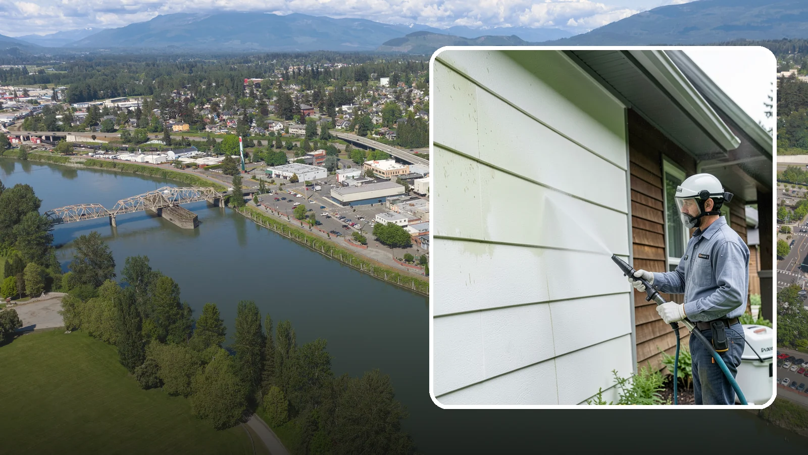 EIFS Cleaning in Mount Vernon, Skagit County, WA - EIFS cleaning safely removes mildew and grime from synthetic stucco systems that demand a very gentle, moisture-conscious...