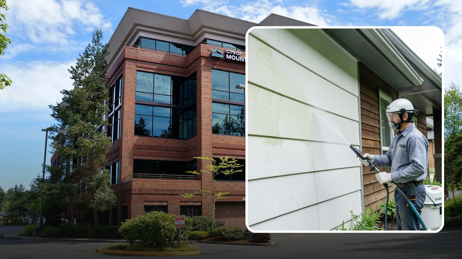 EIFS Cleaning in Mountlake Terrace, Snohomish County, WA - EIFS cleaning safely removes mildew and grime from synthetic stucco systems that demand a very gentle, moisture-conscious...