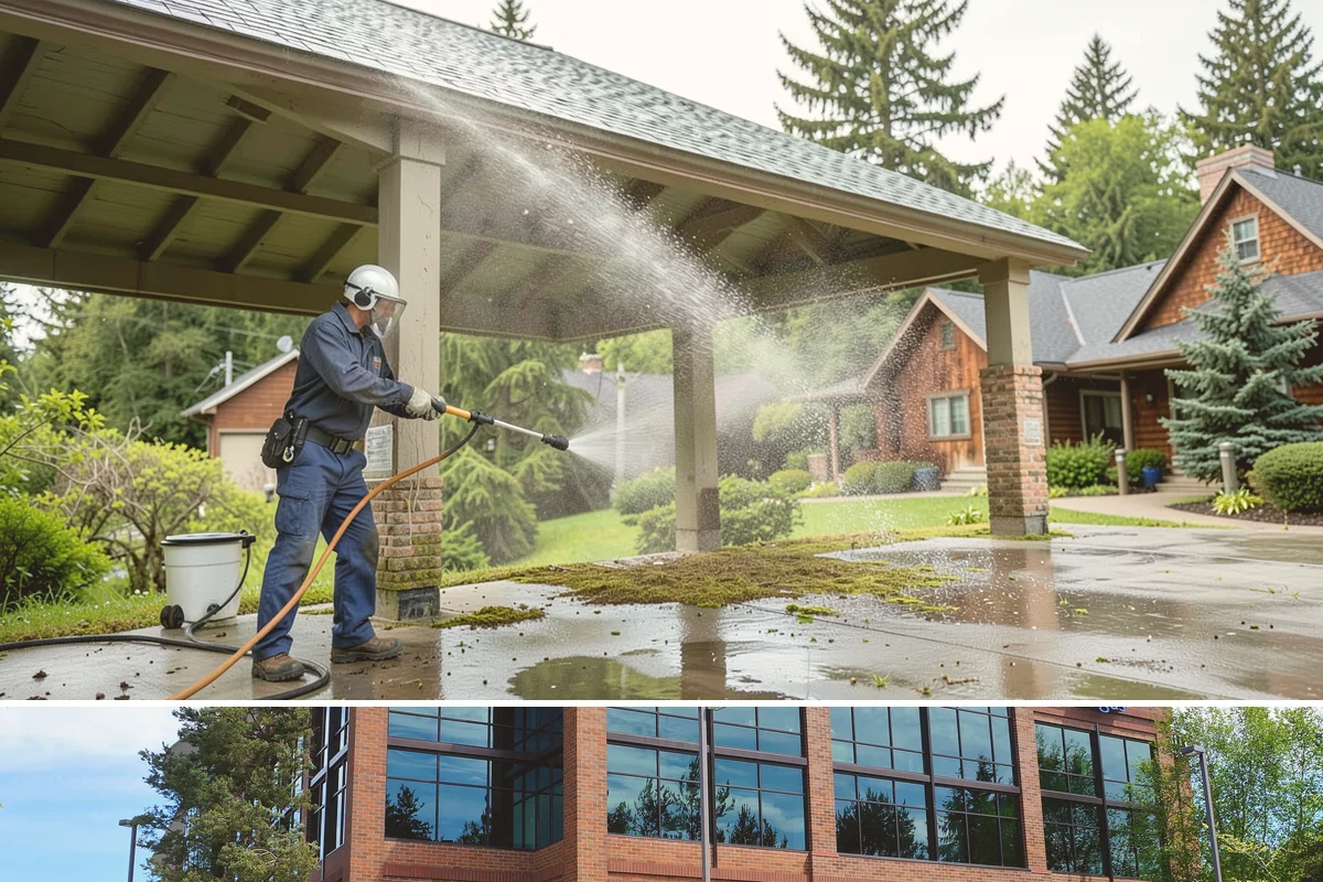 EIFS Cleaning in Mountlake Terrace, Snohomish County, WA - Schedule in the dry summer stretch so the sensitive system dries fully and stays free of trapped moisture.