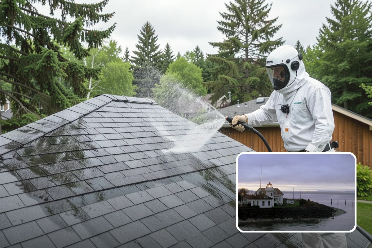 EIFS Cleaning in Mukilteo, Snohomish County, WA - Cleans synthetic stucco without abrasive force