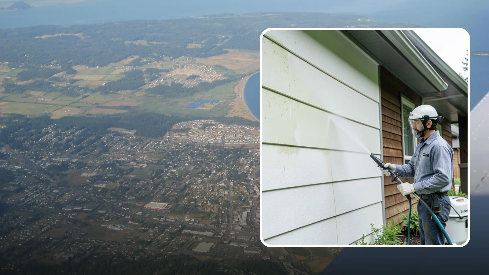 EIFS Cleaning in Oak Harbor, Island County, WA - EIFS cleaning safely removes mildew and grime from synthetic stucco systems that demand a very gentle, moisture-conscious...