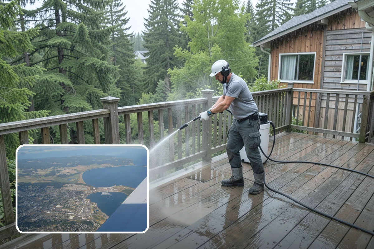 EIFS Cleaning in Oak Harbor, Island County, WA - Cleans synthetic stucco without abrasive force