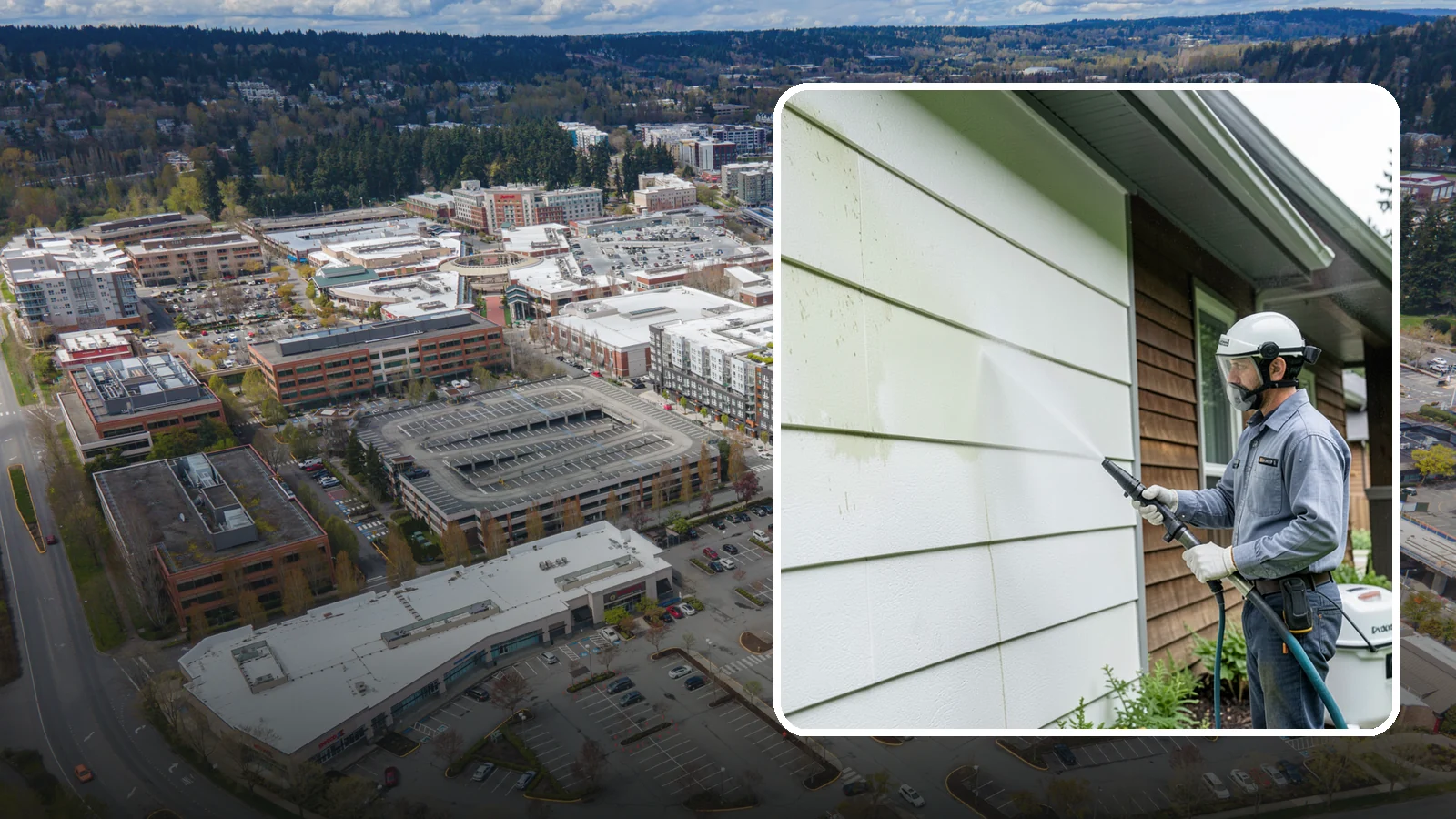 EIFS Cleaning in Redmond, King County, WA - EIFS cleaning safely removes mildew and grime from synthetic stucco systems that demand a very gentle, moisture-conscious...