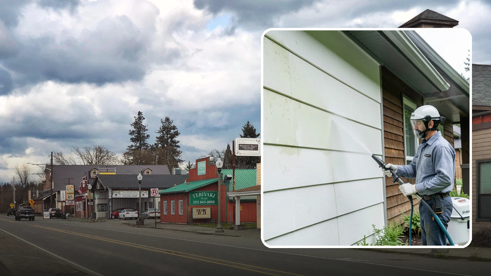 EIFS Cleaning in Roy, Pierce County, WA - EIFS cleaning safely removes mildew and grime from synthetic stucco systems that demand a very gentle, moisture-conscious...