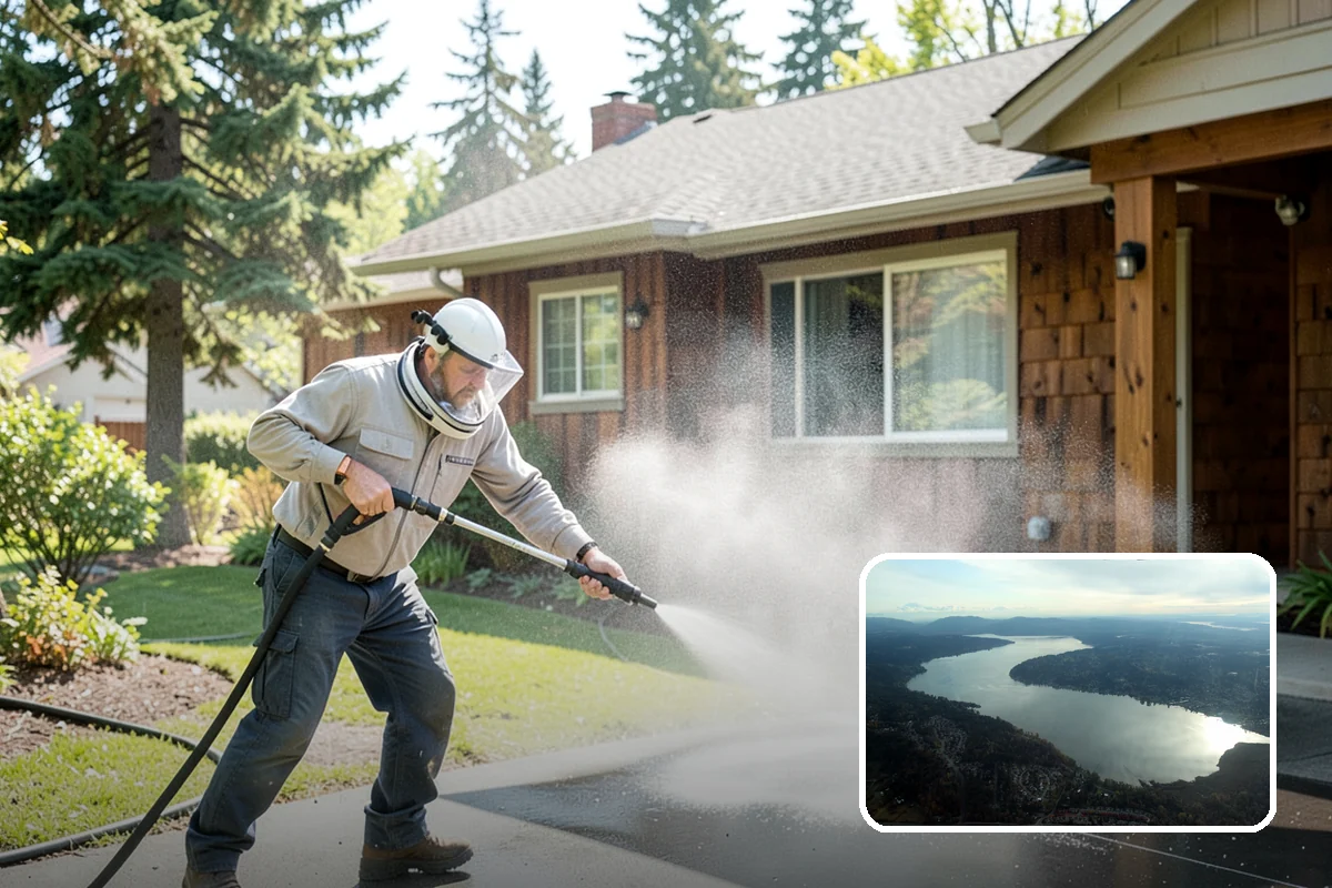 EIFS Cleaning in Sammamish, King County, WA - Cleans synthetic stucco without abrasive force