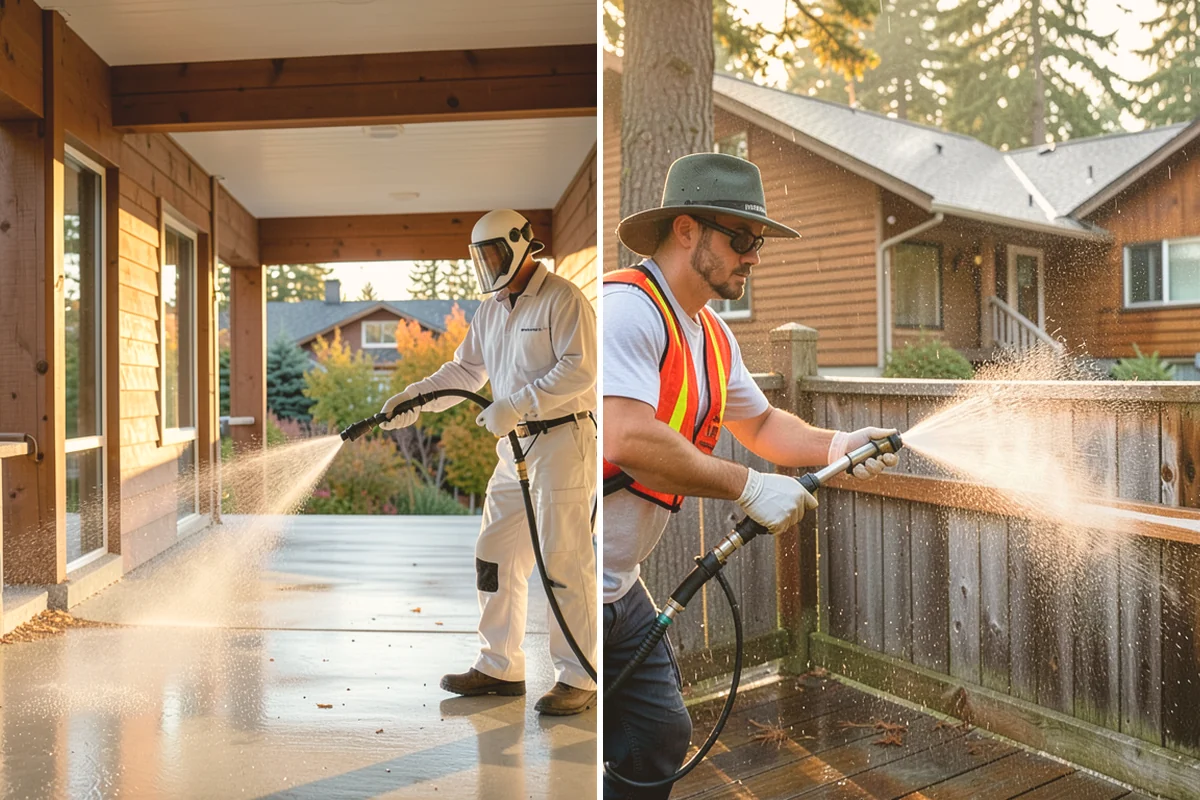 EIFS Cleaning in Sammamish, King County, WA - Identify the EIFS finish and note any damaged areas