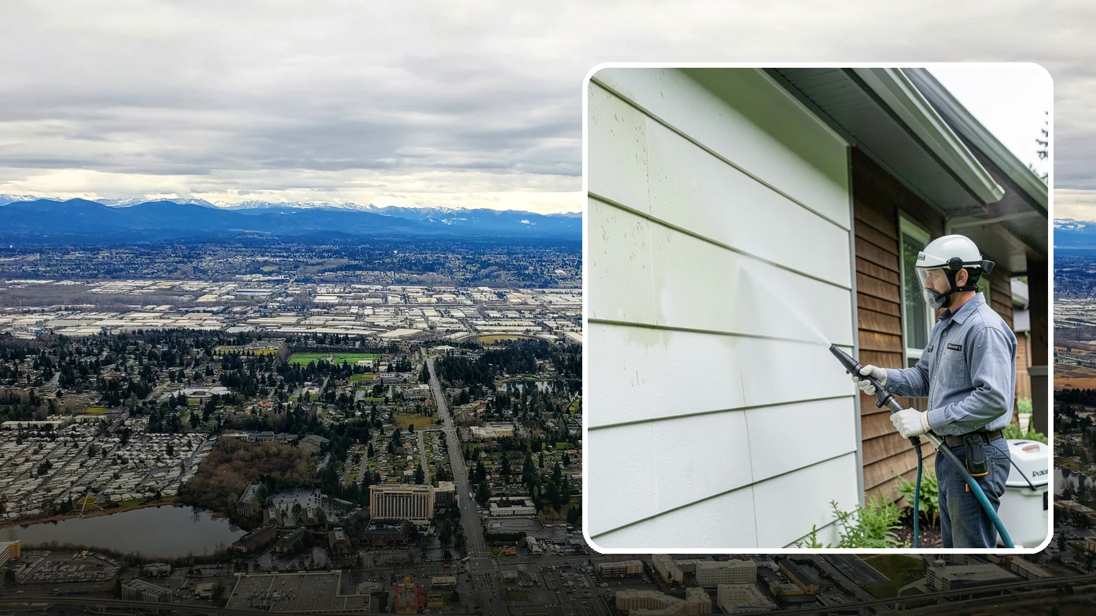 EIFS Cleaning in SeaTac, King County, WA - EIFS cleaning safely removes mildew and grime from synthetic stucco systems that demand a very gentle, moisture-conscious...