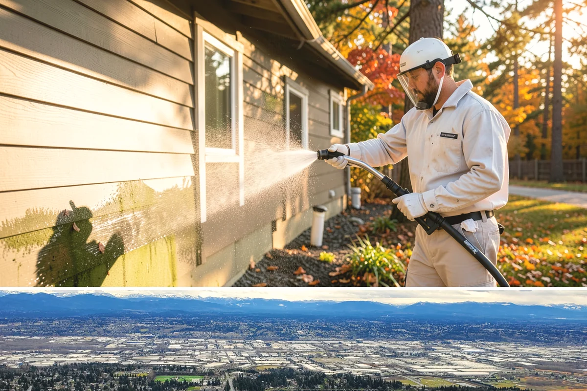 EIFS Cleaning in SeaTac, King County, WA - Schedule in the dry summer stretch so the sensitive system dries fully and stays free of trapped moisture.
