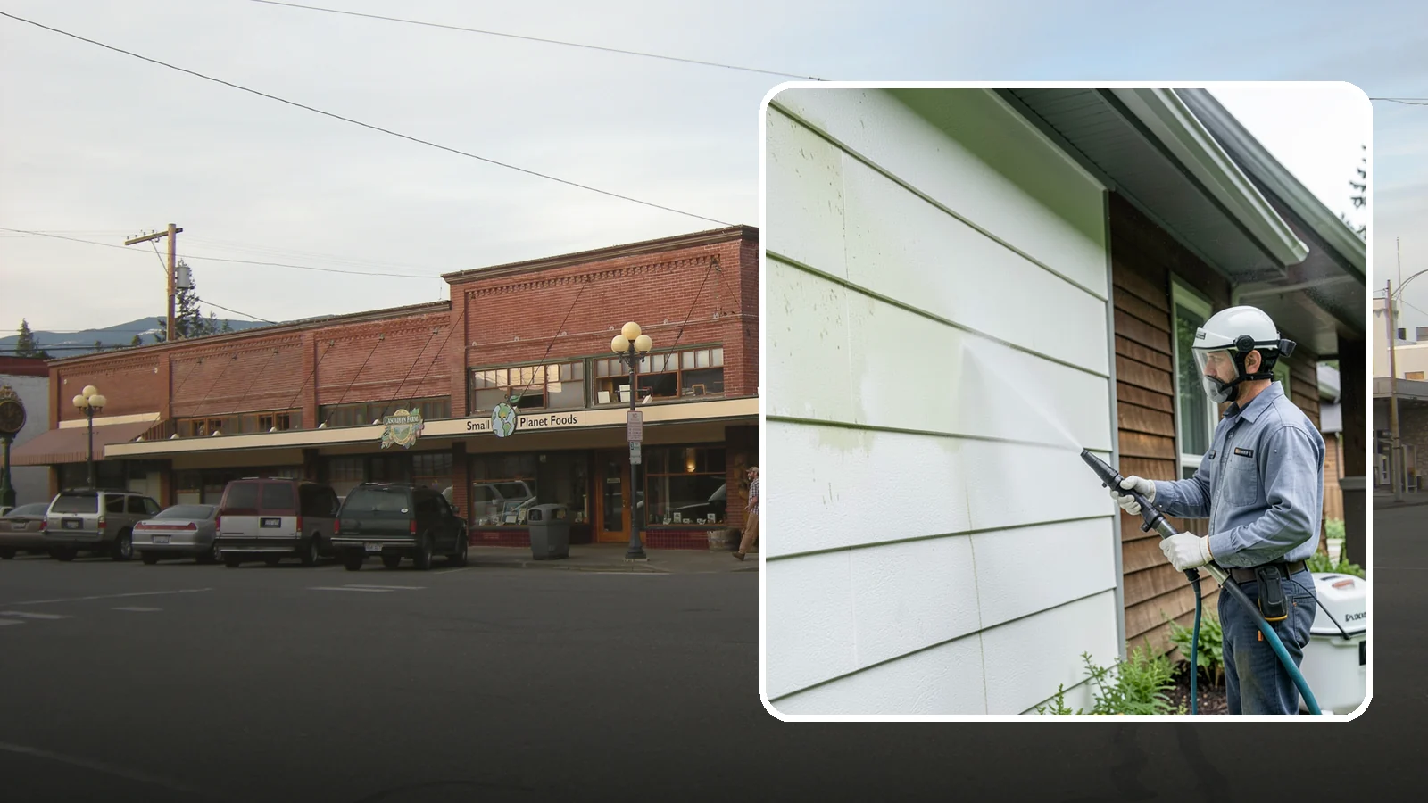 EIFS Cleaning in Sedro-Woolley, Skagit County, WA - EIFS cleaning safely removes mildew and grime from synthetic stucco systems that demand a very gentle, moisture-conscious...
