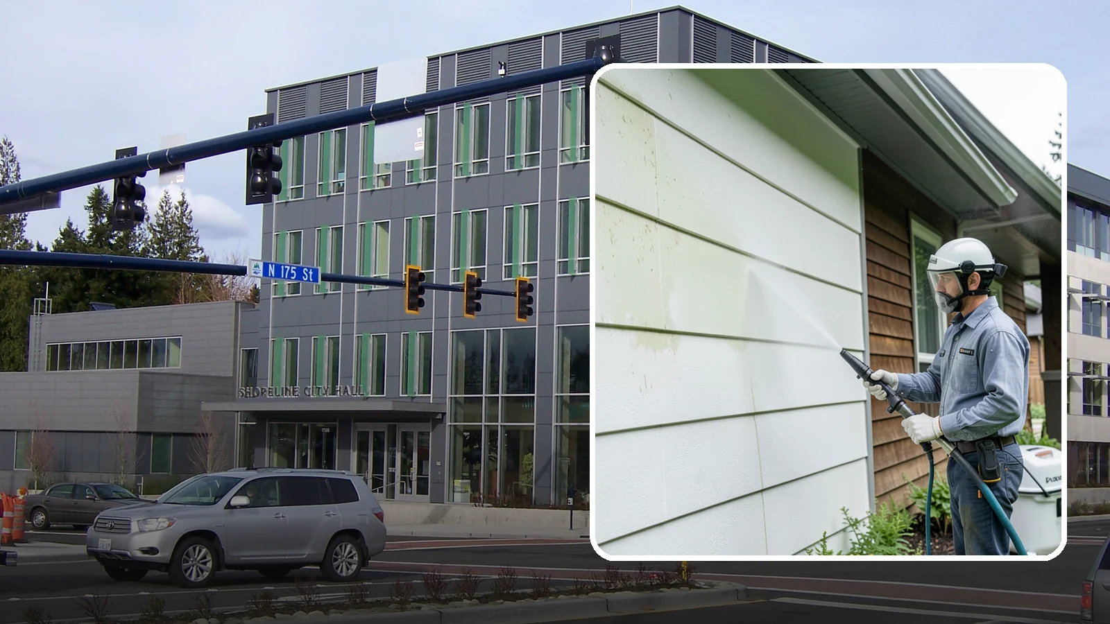 EIFS Cleaning in Shoreline, King County, WA - EIFS cleaning safely removes mildew and grime from synthetic stucco systems that demand a very gentle, moisture-conscious...